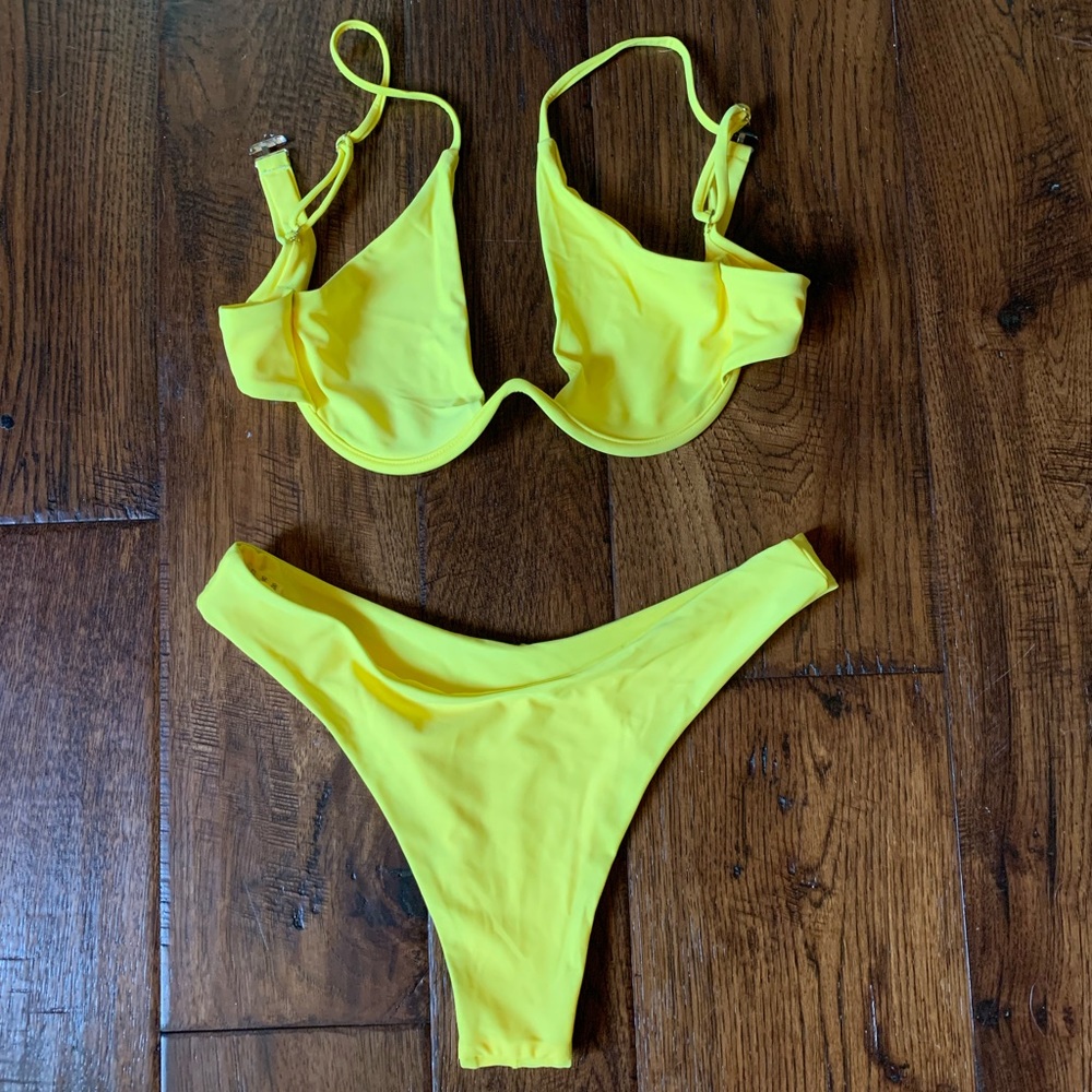 Yellow Underwire Bikini